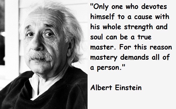 Photo:  Only-one-who-devotes-Einstein